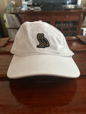 OVO White Hat with Black Owl Logo